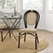 Merrick Lane Toulon Stacking Thonet Bistro Style Chair, PE Cane Rattan Seat, and Metal Frame for Indoor/Outdoor Use